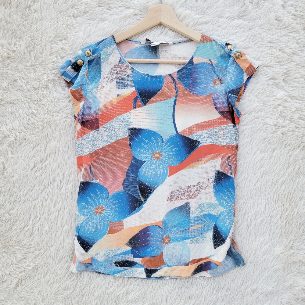 Diane Von Furstenberg Bold Floral Print‎ Silk